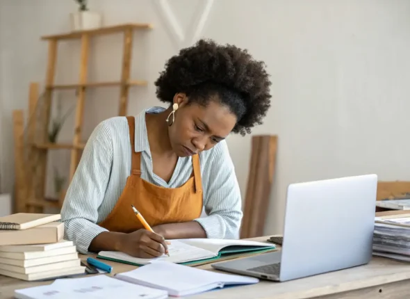 black-woman-studying-what-is-her-big-idea-for-her-